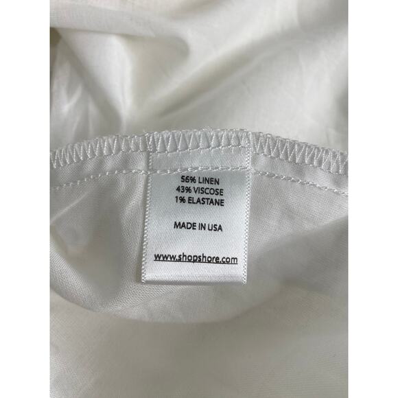 Shore Off White Linen Summer Dress - Picture 7 of 10